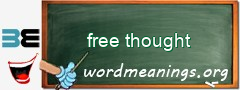 WordMeaning blackboard for free thought